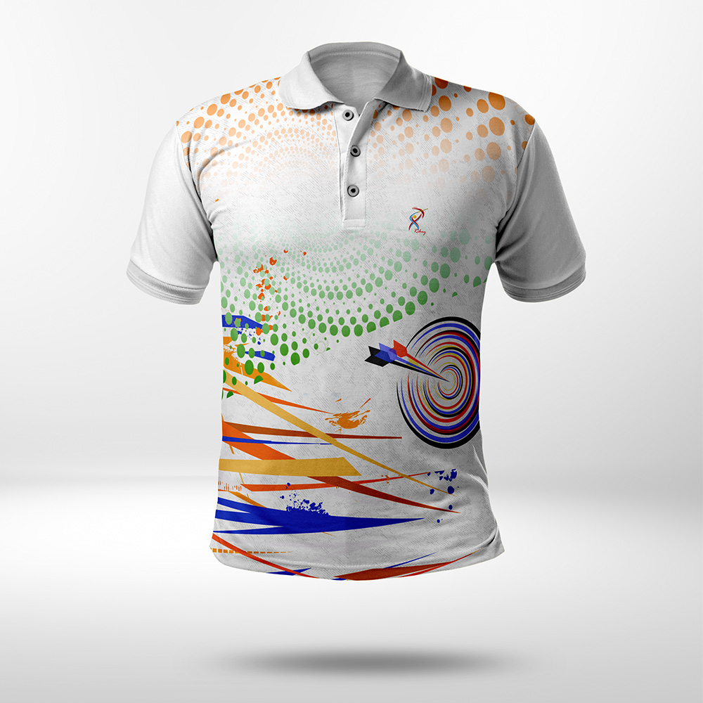 White T- Shirt with Multi Colored Prints